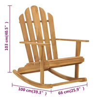 Thumbnail for Adirondack-Schaukelstühle 2 Stk. Massivholz Teak