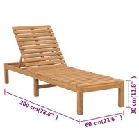 Thumbnail for Sonnenliegen 2 Stk. Massivholz Teak