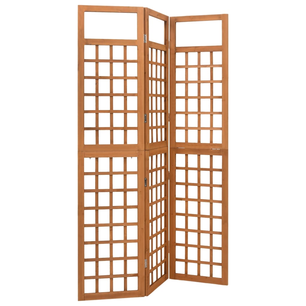 3-tlg. Paravent/Spalier Massivholz Tanne 121x180,5 cm