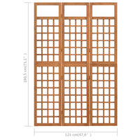Thumbnail for 3-tlg. Paravent/Spalier Massivholz Tanne 121x180,5 cm