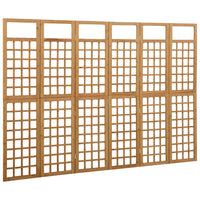 Thumbnail for 6-tlg. Paravent/Spalier Massivholz Tanne 242,5x180 cm