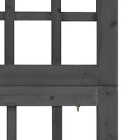 Thumbnail for 6-tlg. Paravent/Spalier Massivholz Tanne Schwarz 242,5x180 cm
