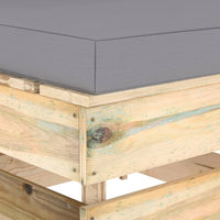 Thumbnail for Modulares Mittelsofa mit Kissen Grün Imprägniertes Holz