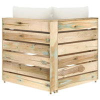 Thumbnail for 2-Sitzer-Gartensofa mit Kissen Grün Imprägniertes Holz