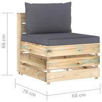 Thumbnail for 5-tlg. Garten-Lounge-Set mit Kissen Grün Imprägniertes Holz