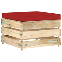Thumbnail for 8-tlg. Garten-Lounge-Set mit Kissen Grün Imprägniertes Holz