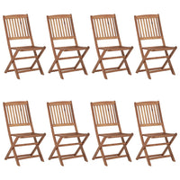 Thumbnail for Klappbare Gartenstühle 8 Stk. mit Kissen Massivholz Akazie