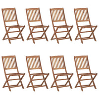 Thumbnail for Klappbare Gartenstühle 8 Stk. mit Kissen Massivholz Akazie