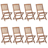 Thumbnail for Klappbare Gartenstühle 8 Stk. mit Kissen Massivholz Akazie