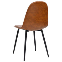 Thumbnail for Esszimmerstühle 6 Stk. Glänzend Braun Kunstleder