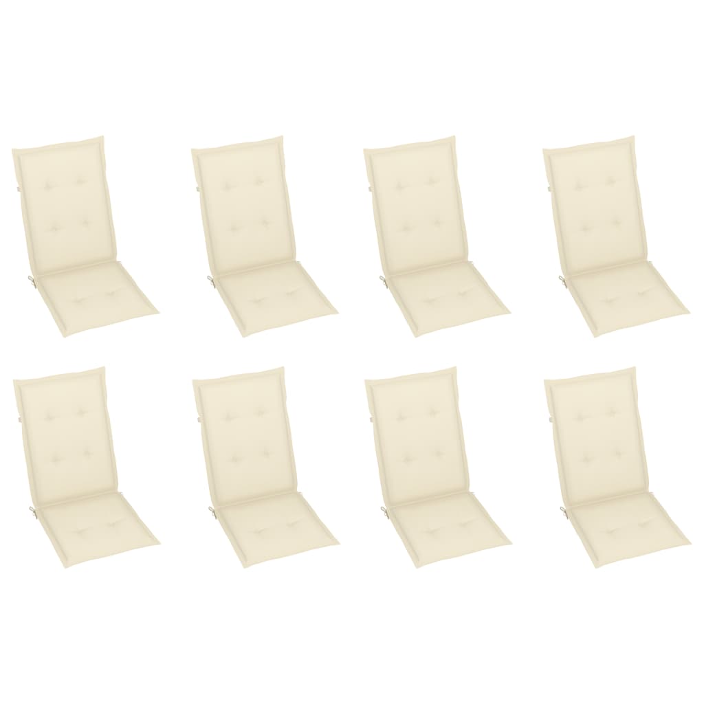 Klappbare Gartenstühle mit Kissen 8 Stk. Massivholz Akazie