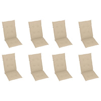 Thumbnail for Klappbare Gartenstühle mit Kissen 8 Stk. Massivholz Akazie