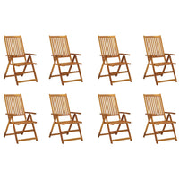 Thumbnail for Klappbare Gartenstühle mit Kissen 8 Stk. Massivholz Akazie