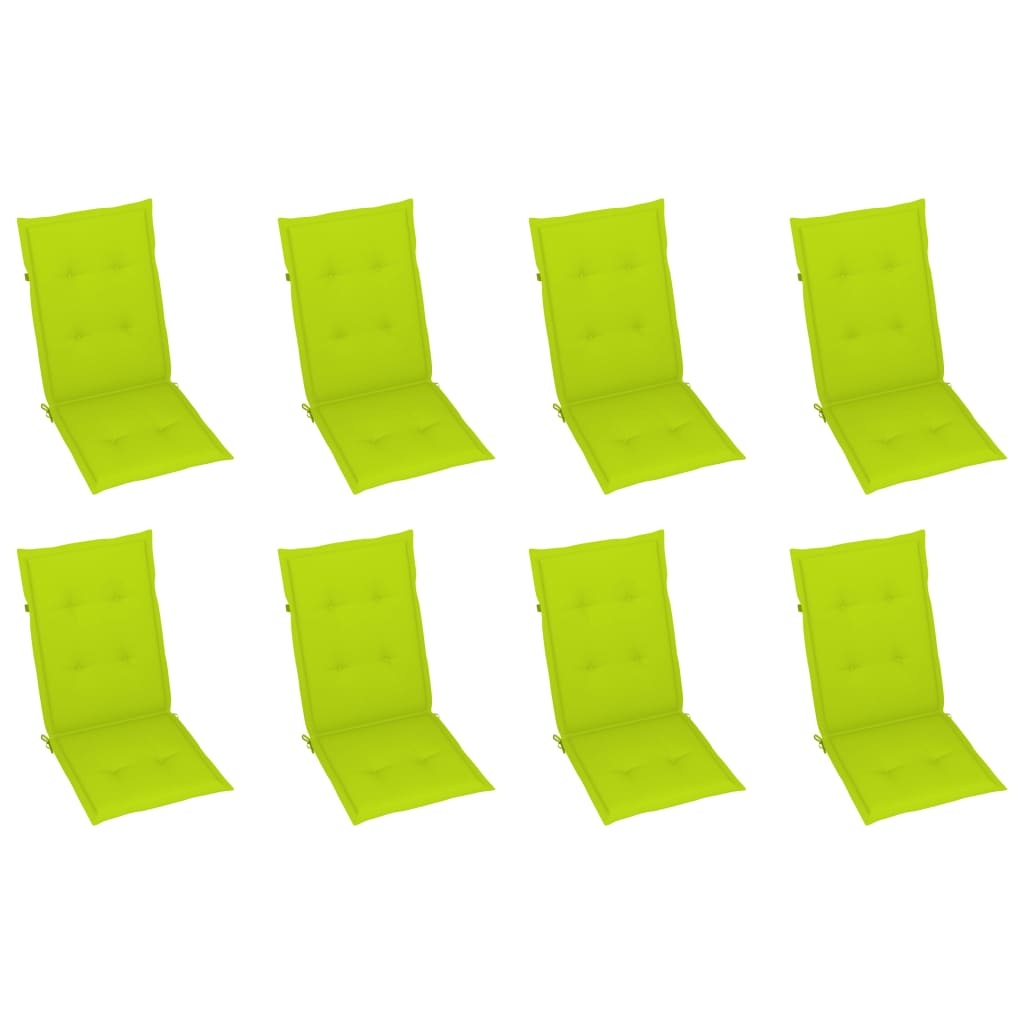 Klappbare Gartenstühle mit Kissen 8 Stk. Massivholz Akazie