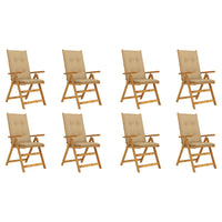 Thumbnail for Klappbare Gartenstühle mit Kissen 8 Stk. Massivholz Akazie