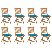 Thumbnail for Klappbare Gartenstühle mit Kissen 8 Stk. Massivholz Akazie