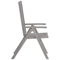 Thumbnail for Verstellbare Gartenstühle mit Auflagen 8 Stk. Grau Akazienholz