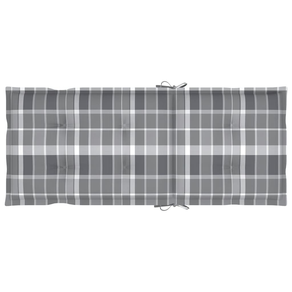 Verstellbare Gartenstühle mit Auflagen 8 Stk. Grau Akazienholz