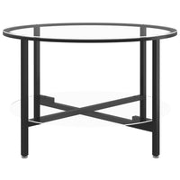 Thumbnail for Beistelltisch Schwarz und Transparent 70 cm Hartglas