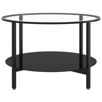 Thumbnail for Beistelltisch Schwarz und Transparent 70 cm Hartglas