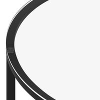 Thumbnail for Beistelltisch Schwarz und Weiße Marmor-Optik 70 cm Hartglas