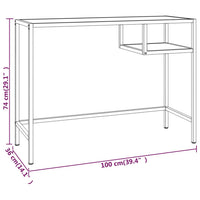 Thumbnail for Computertisch Transparent 100x36x74 cm Hartglas