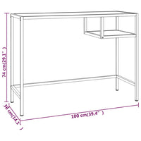 Thumbnail for Computertisch Transparent 100x36x74 cm Hartglas