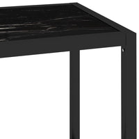 Thumbnail for Konsolentisch Transparent & Schwarz Marmor 100x36x90cm Hartglas
