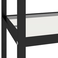 Thumbnail for Konsolentisch Transparent & Schwarz Marmor 100x36x90cm Hartglas