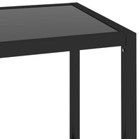 Thumbnail for Konsolentisch Schwarz und Transparent 100x36x168 cm Hartglas
