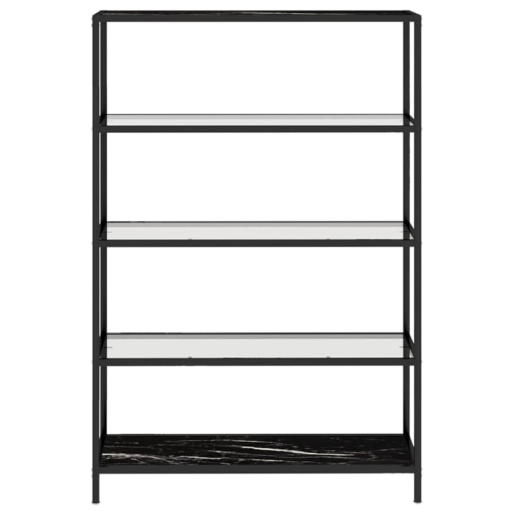 Konsolentisch Schwarz Marmor Transparent 100x36x168 cm Hartglas