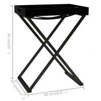 Thumbnail for Klapptisch Schwarz 48x34x61 cm MDF
