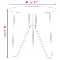 Thumbnail for Beistelltisch Schwarz 48 cm MDF und Eisen