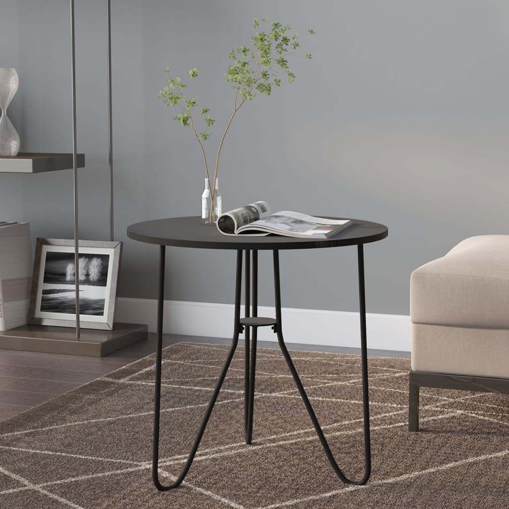 Beistelltisch Schwarz 48 cm MDF und Eisen