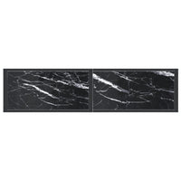Thumbnail for Konsolentisch Schwarz Marmor-Optik 140x35x75,5 cm Hartglas