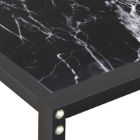 Thumbnail for Konsolentisch Schwarz Marmor-Optik 160x35x75,5 cm Hartglas