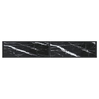 Thumbnail for Konsolentisch Schwarz Marmor-Optik 200x35x75,5 cm Hartglas