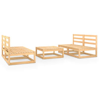 Thumbnail for 5-tlg. Garten-Lounge-Set Massivholz Kiefer