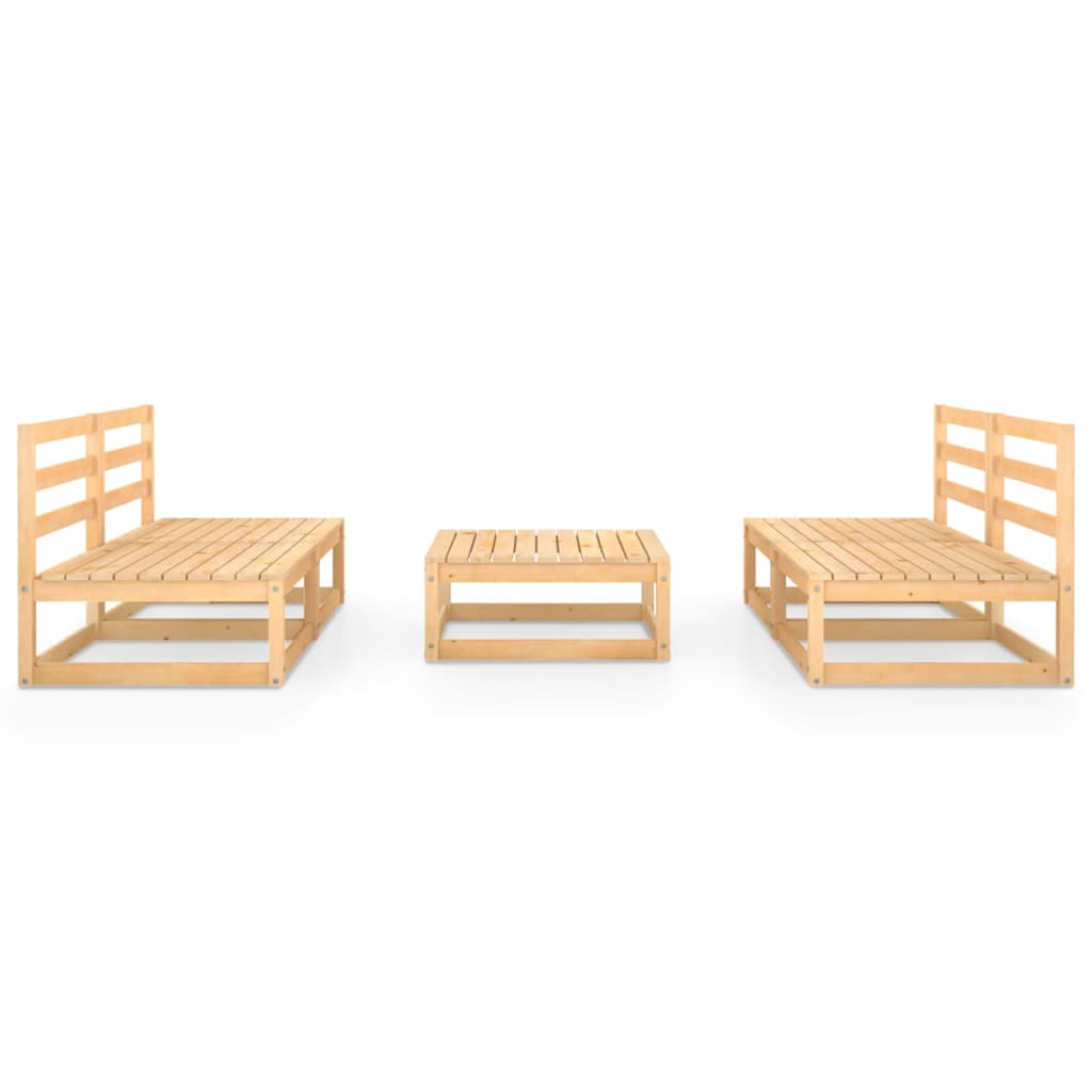 5-tlg. Garten-Lounge-Set Massivholz Kiefer
