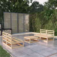 Thumbnail for 5-tlg. Garten-Lounge-Set Massivholz Kiefer