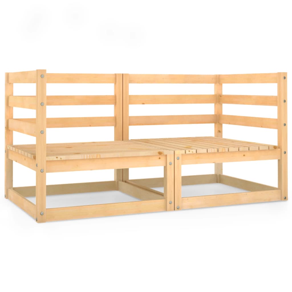 2-Sitzer-Gartensofa Kiefer Massivholz