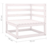 Thumbnail for 2-Sitzer-Gartensofa Weiß Kiefer Massivholz