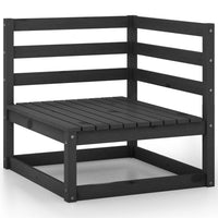 Thumbnail for 2-Sitzer-Gartensofa Schwarz Kiefer Massivholz