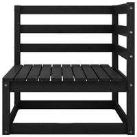 Thumbnail for 2-Sitzer-Gartensofa Schwarz Kiefer Massivholz