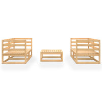 Thumbnail for 5-tlg. Garten-Lounge-Set Massivholz Kiefer