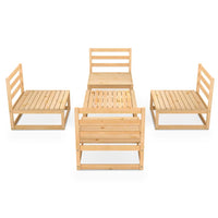 Thumbnail for 5-tlg. Garten-Lounge-Set Massivholz Kiefer