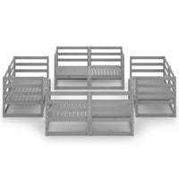 Thumbnail for 8-tlg. Garten-Lounge-Set Grau Kiefer Massivholz