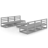 Thumbnail for 7-tlg. Garten-Lounge-Set Grau Kiefer Massivholz