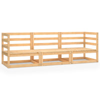 Thumbnail for 3-Sitzer-Gartensofa Kiefer Massivholz