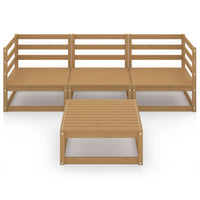 Thumbnail for 4-tlg. Garten-Lounge-Set Honigbraun Massivholz Kiefer